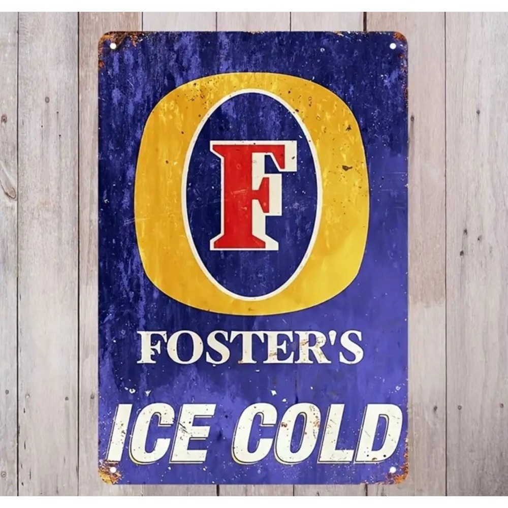Foster's Beer-Metal Sign for Bar/Man Cave/Garage/Game Room 8x12 New Australian